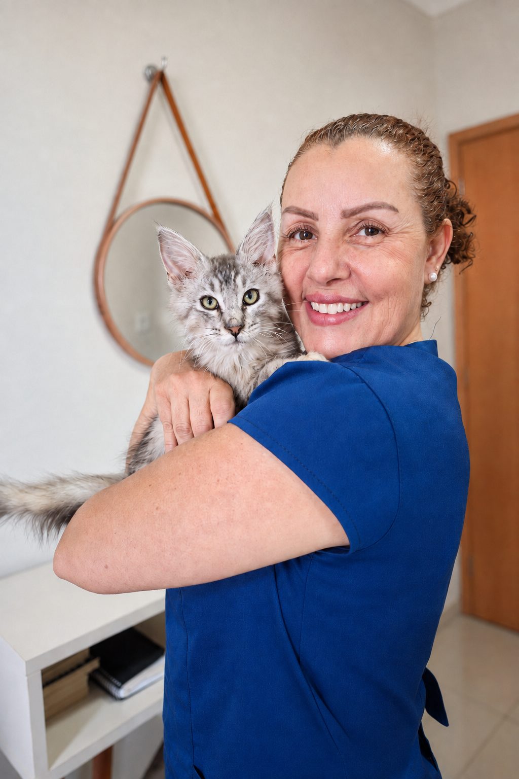 Dra. Luciana Peleja com gatinho